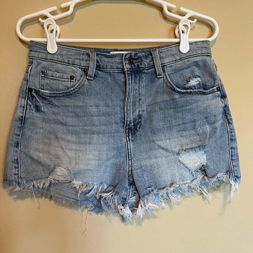 Pistola winston high rise fray hem distressed short